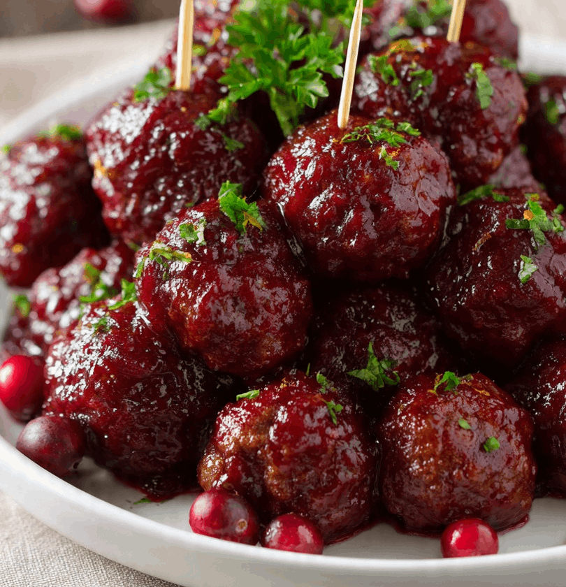 crockpot christmas cranberry meatballs