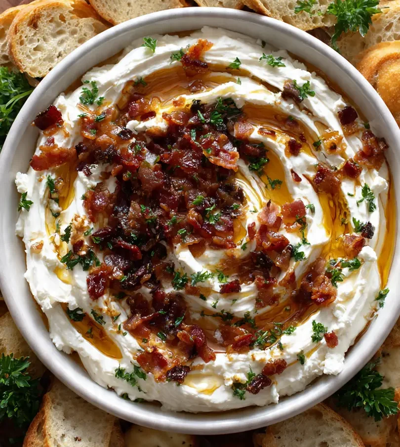 whipped goat cheese with bacon dates e1759765232583