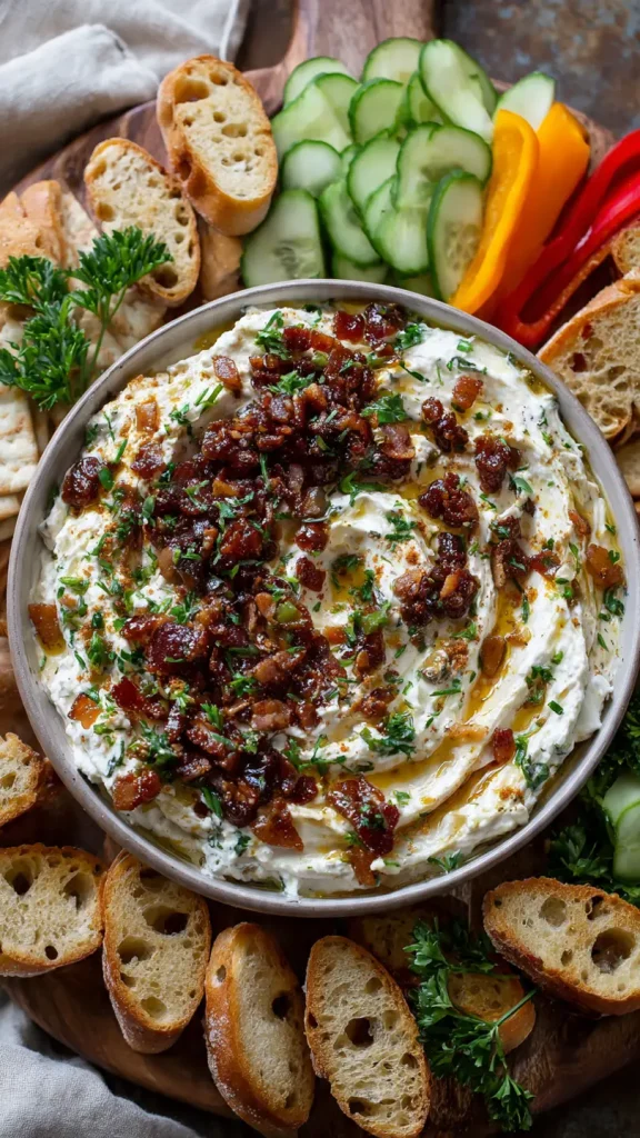 whipped goat cheese with dates