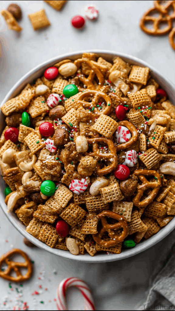 Christmas chex mix