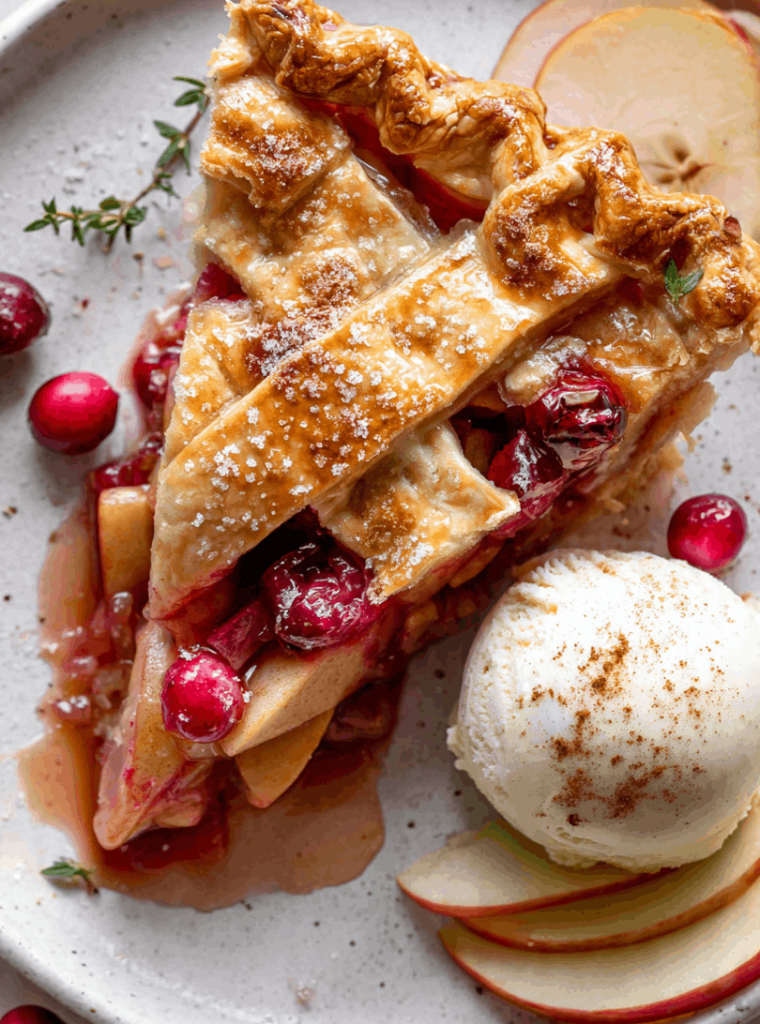 christmas cranberry apple pie