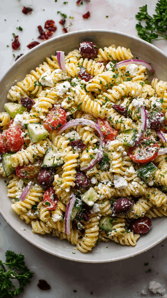 Christmas pasta salad