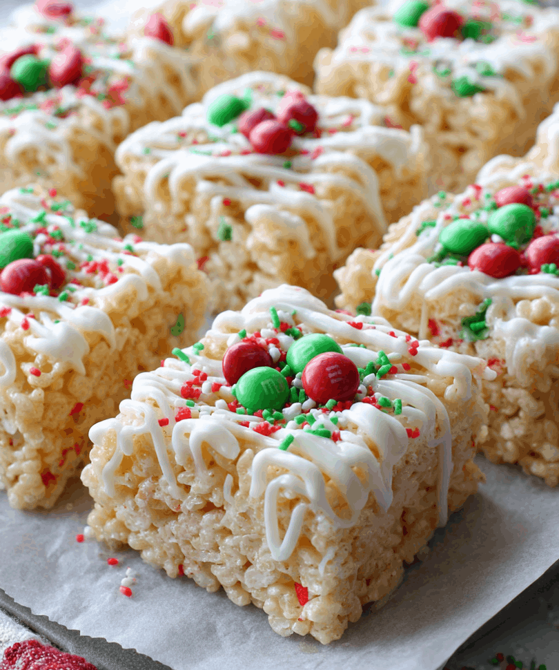 christmas rice crispy treats