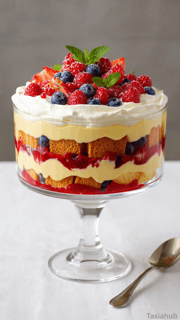 Xmas berry trifle