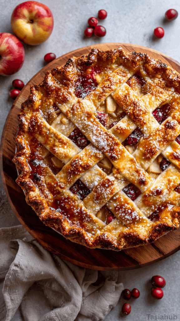 Xmas cranberry apple pie