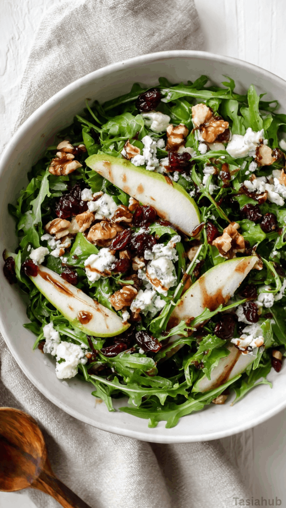 arugula pear gorgonzola salad