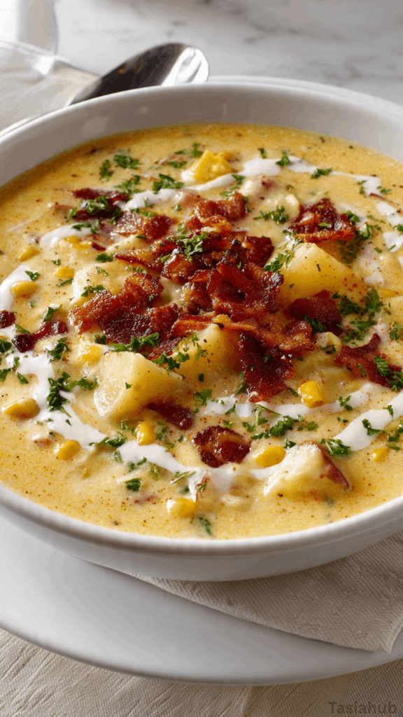 creamy corn chowder crockpot recipe