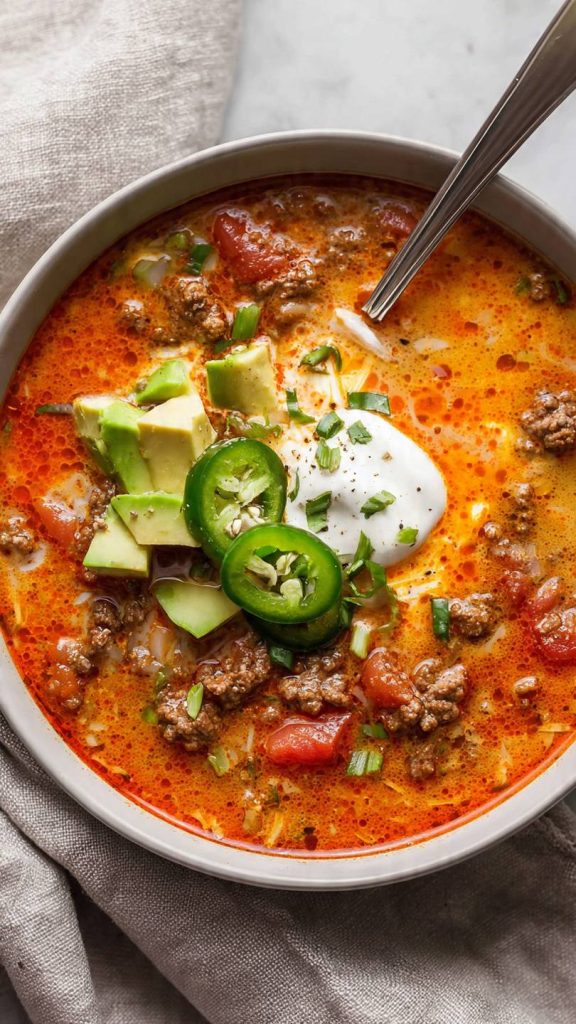 crockpot keto taco soup 1