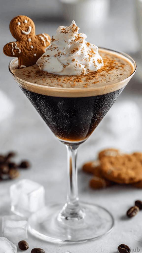gingerbread espresso martini cocktail