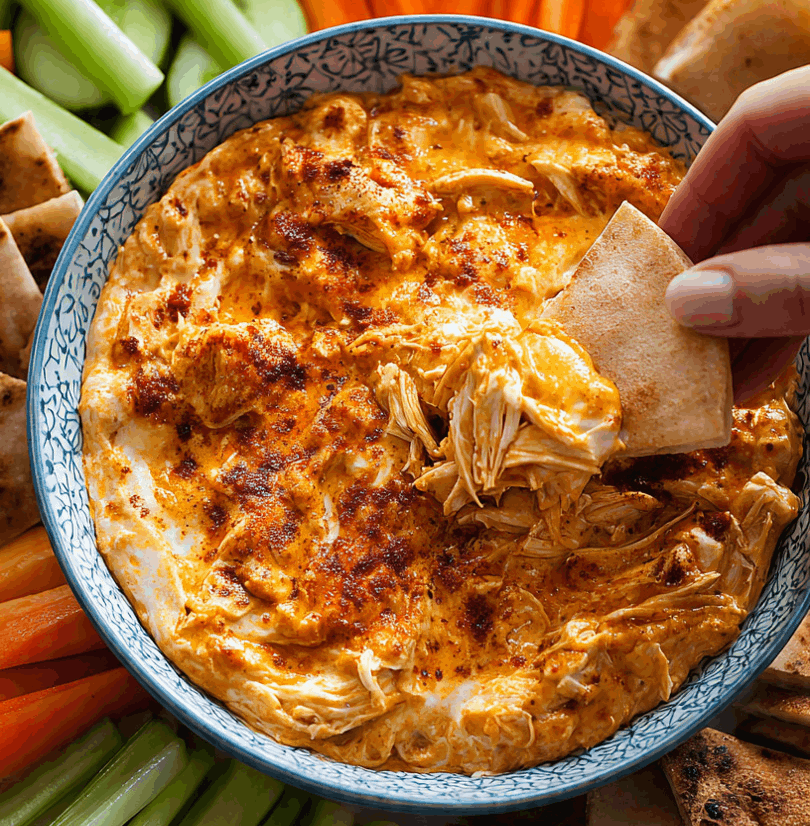 High Protein Buffalo Chicken Dip