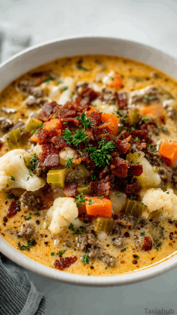 keto cheeseburger soup