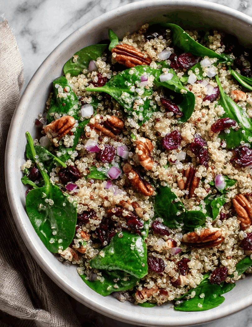 Quinoa Cranberry Pecan Salad
