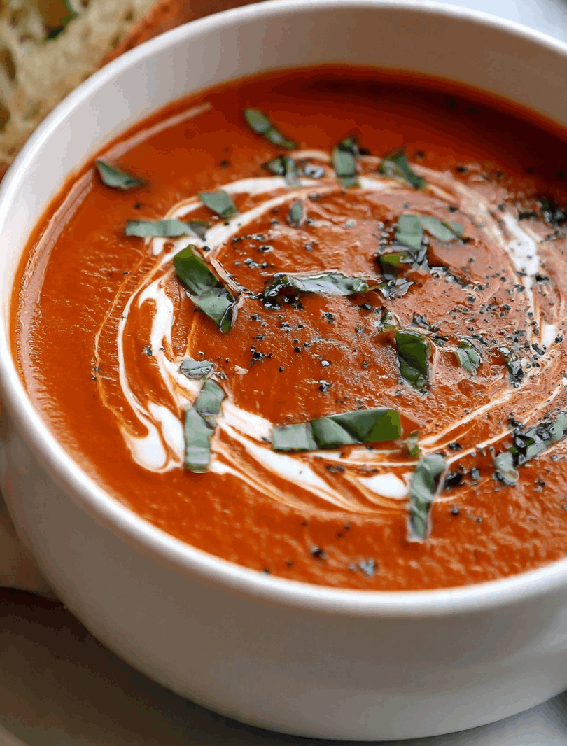 Creamy Roasted Tomato Basil Soup