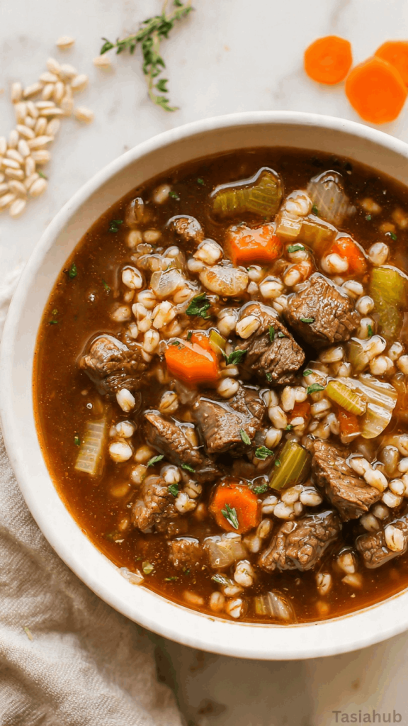 slow cooker beef and barley soup