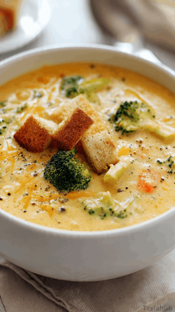 slow cooker broccoli cheddar soup