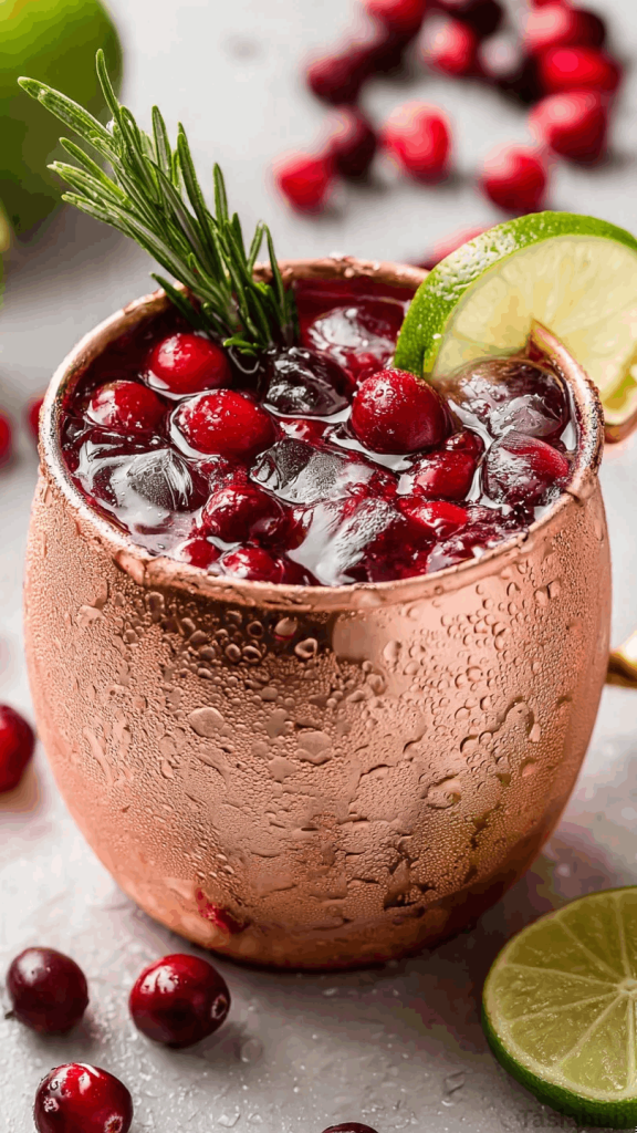 spiced cranberry mule