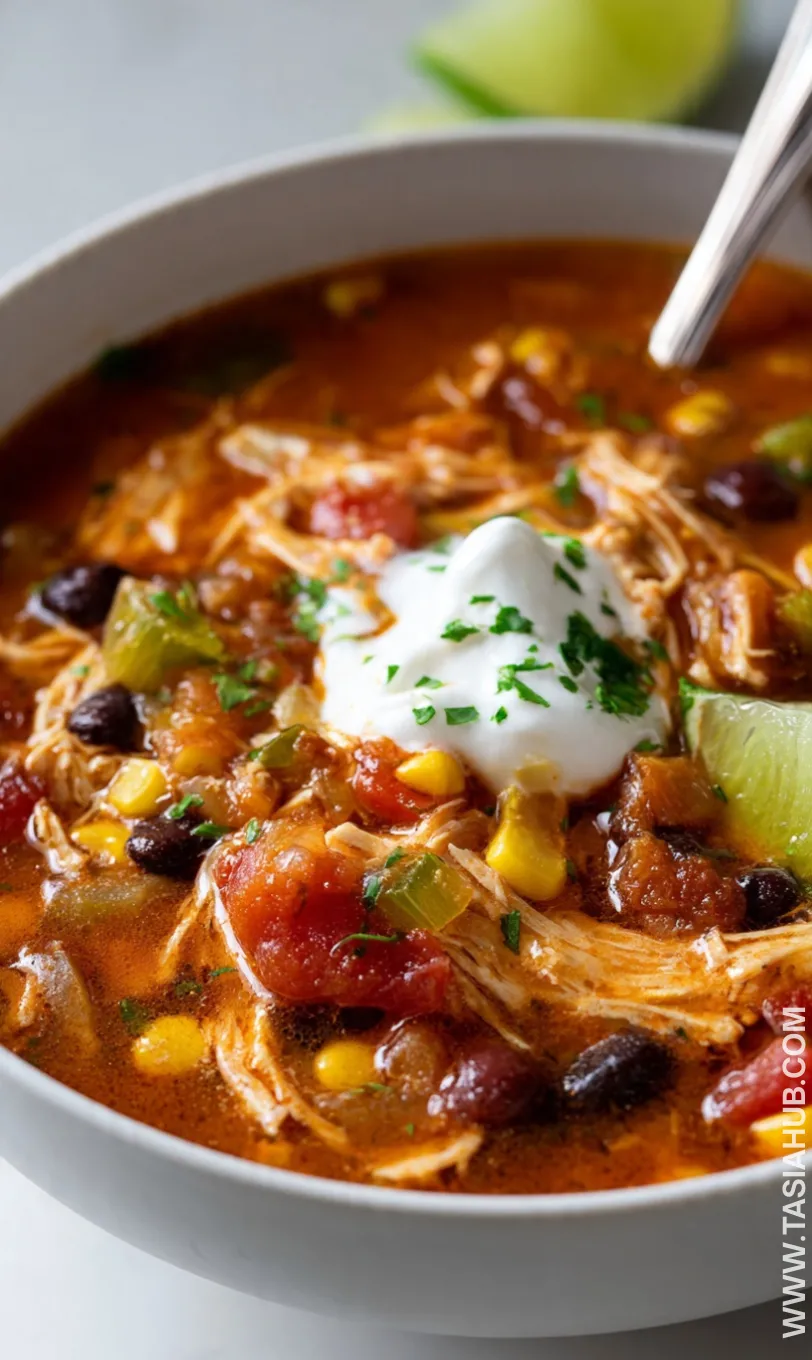 8 can chicken taco soup bowl