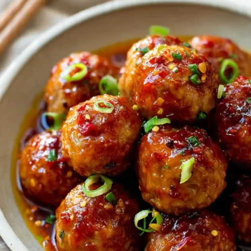 Firecracker chicken meatballs