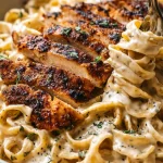 Blackened chicken Alfredo