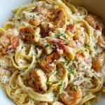 Olive Garden Chicken and shrimp carbonara