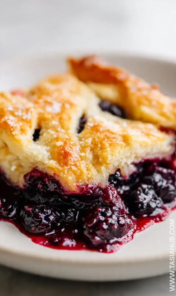 blackberry cobbler with pie crust