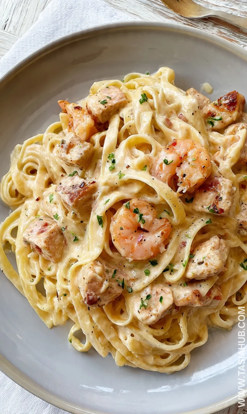 chicken and shrimp carbonara recipe