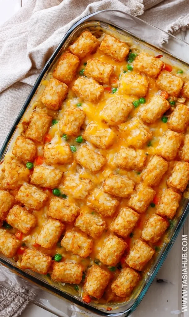 cracked out chicken tater tot casserole