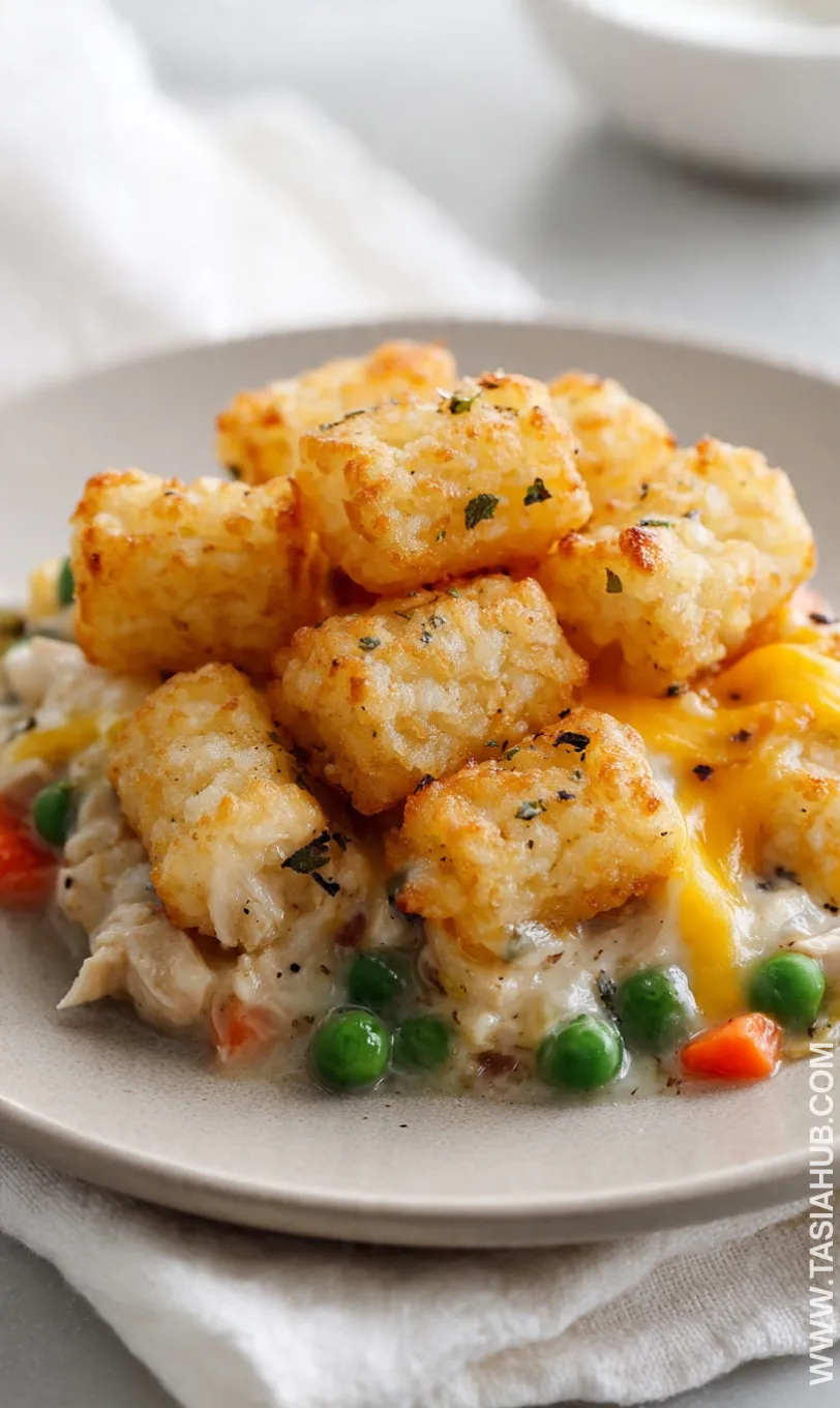 cracked out chicken tater tots casserole