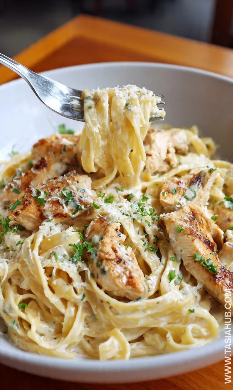 creamy chicken Alfredo with jar sauce