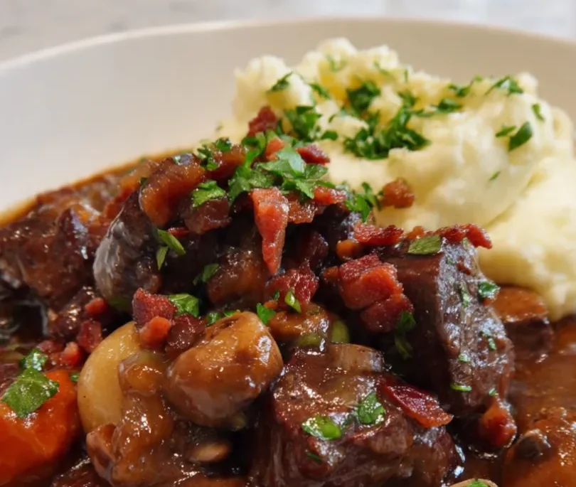Crockpot Beef Bourguignon