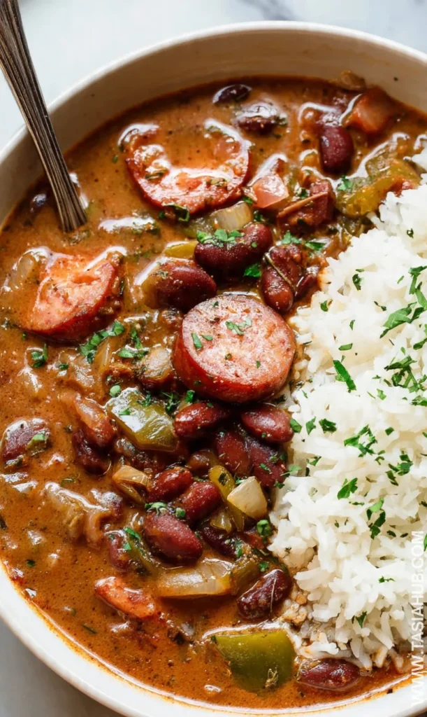 crockpot red beans and rice with sausage