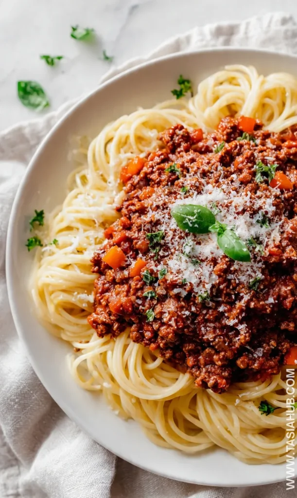 crockpot spaghetti Bolognese sauce