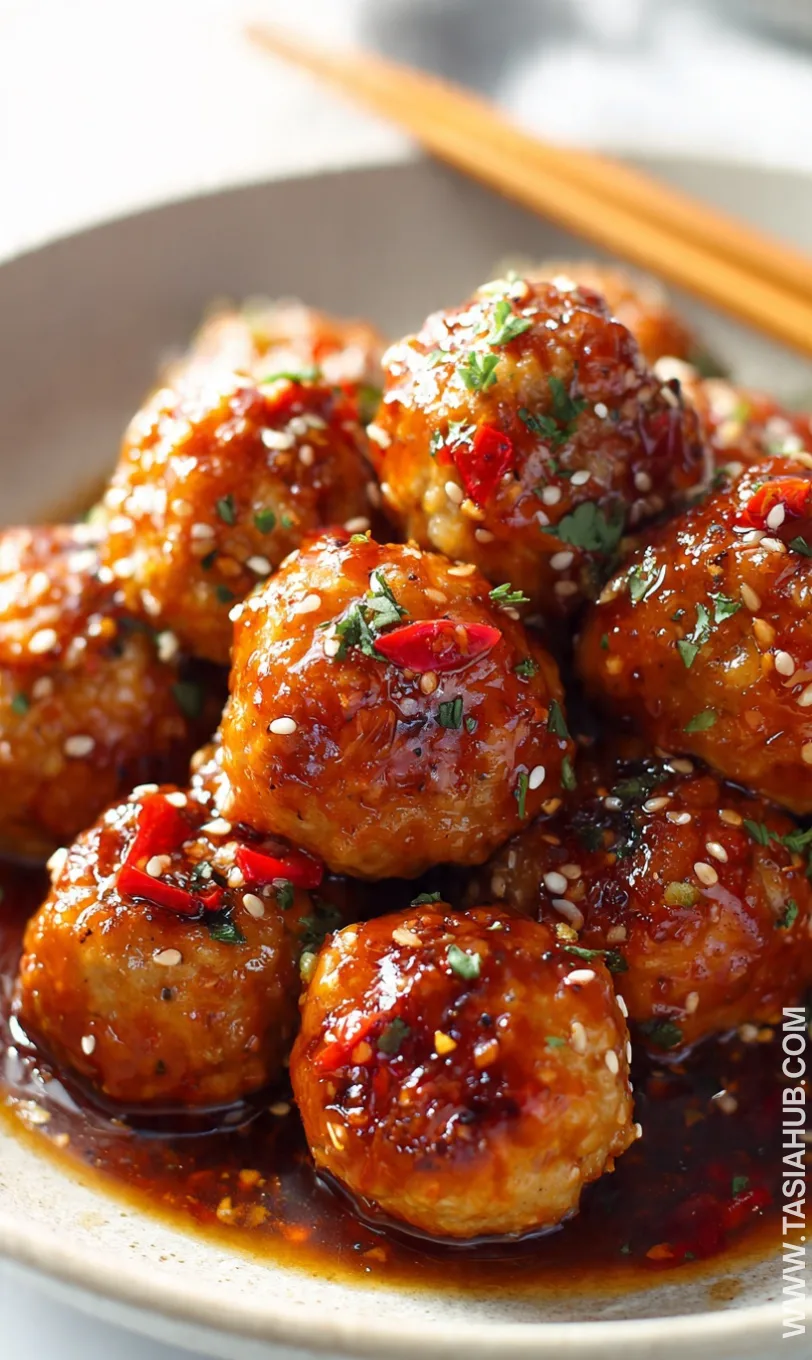 firecracker chicken meatballs