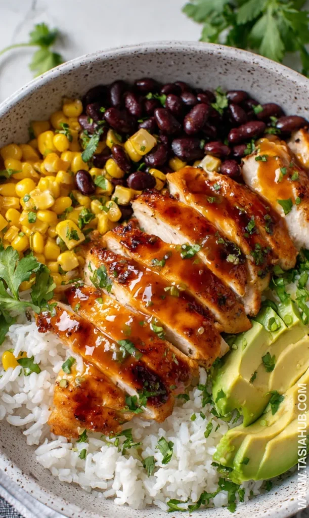 honey lime chicken bowl