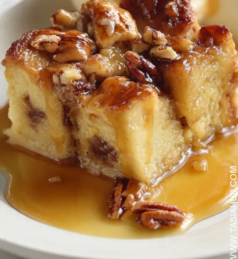 Pecan Pie Bread Pudding with Bourbon Sauce