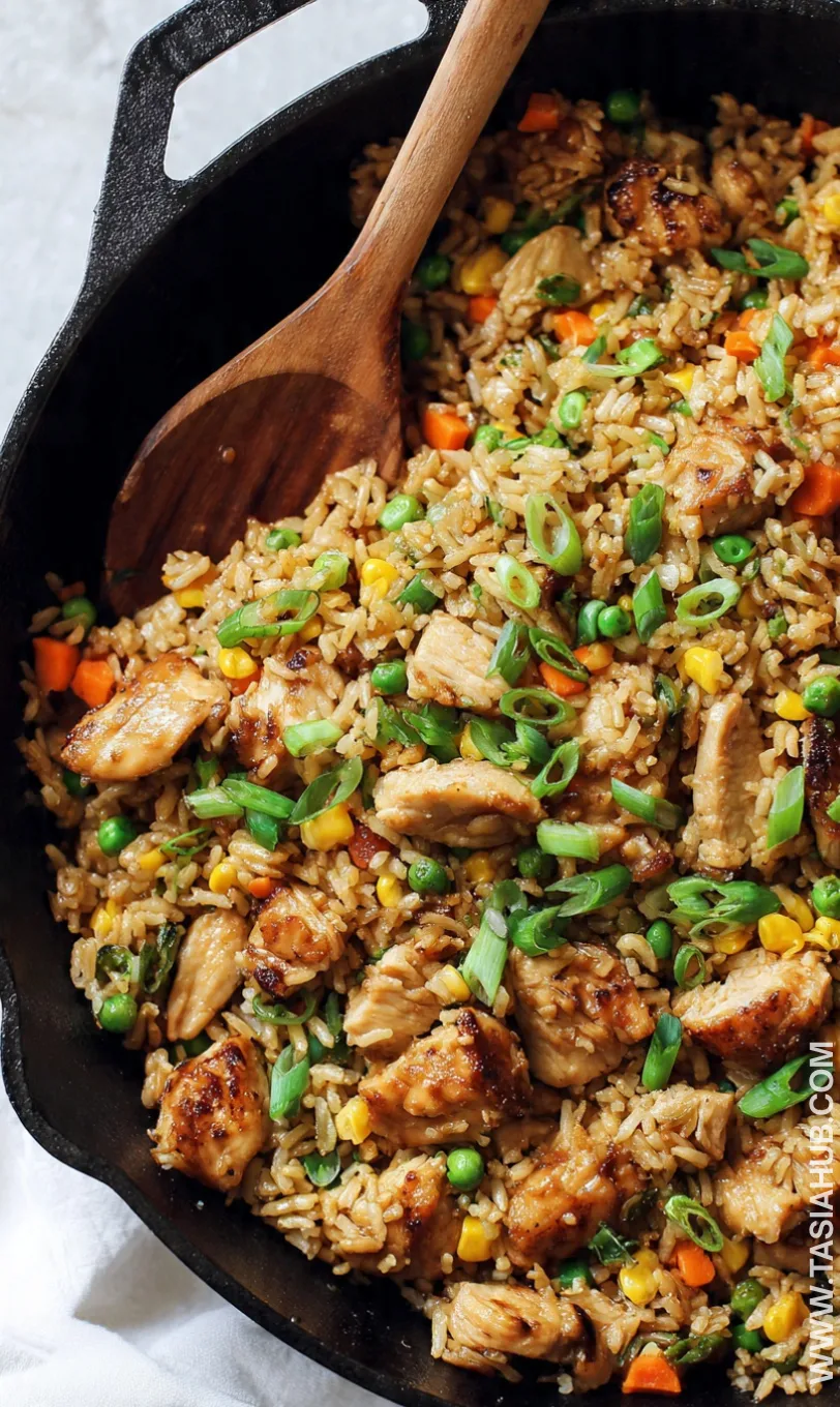 teriyaki chicken fried rice skillet