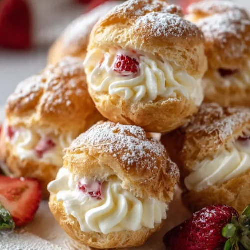Strawberry cream puffs