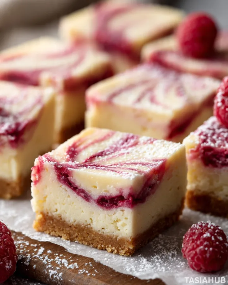 Raspberry cheesecake bars