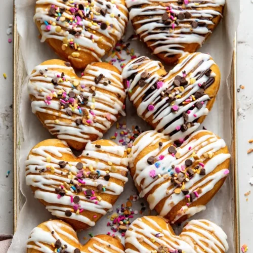 Heart shaped donuts