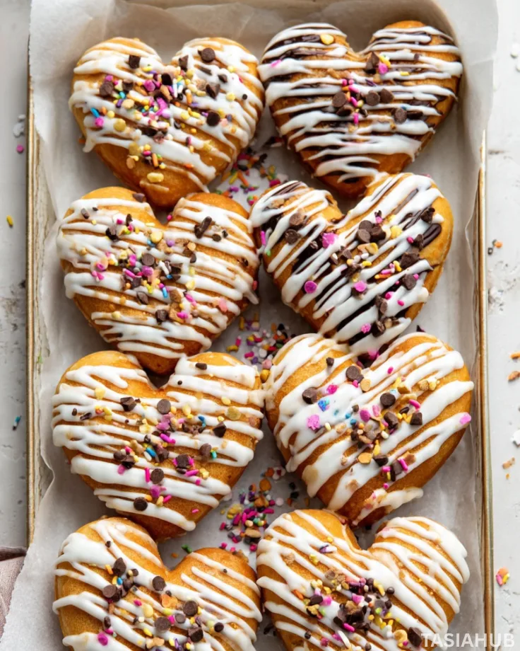 Heart shaped donuts