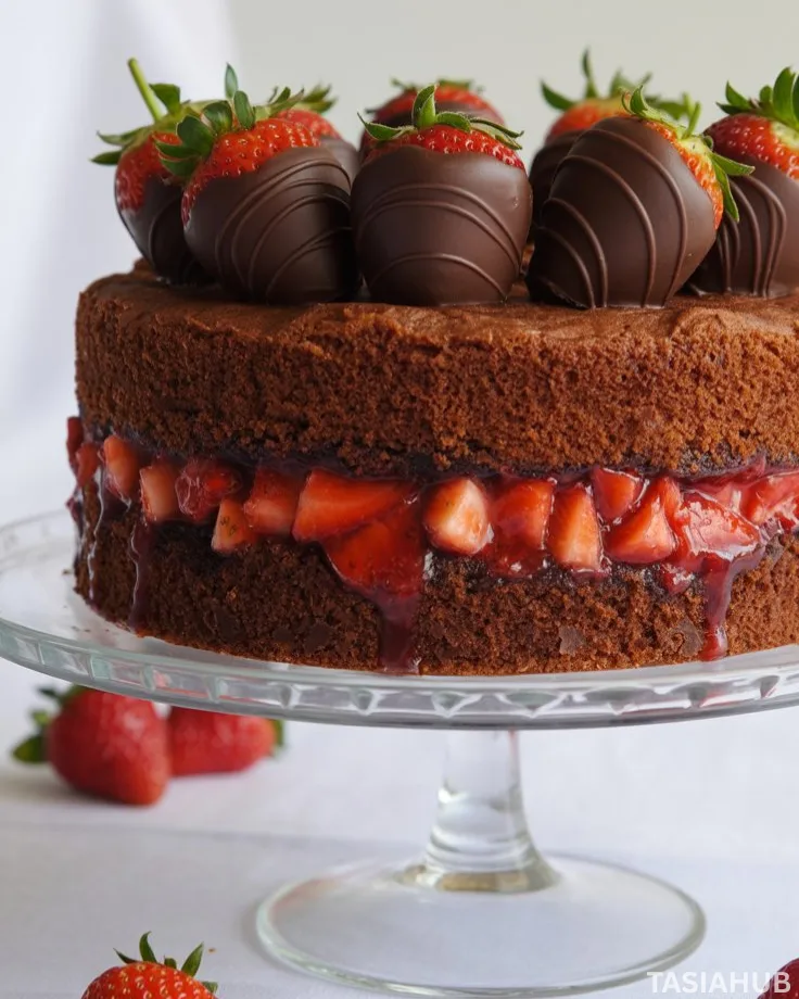 Chocolate strawberry cake