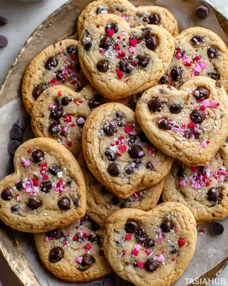 Valentine's chocolate chip cookies