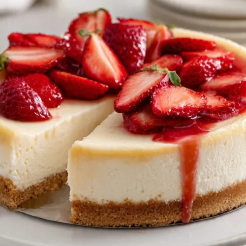 No bake strawberry cheesecake
