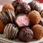 Chocolate raspberry truffles