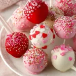 Valentine's day cake pops