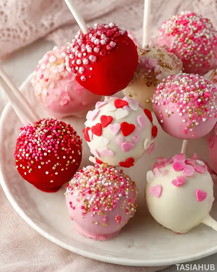 Valentine's day cake pops