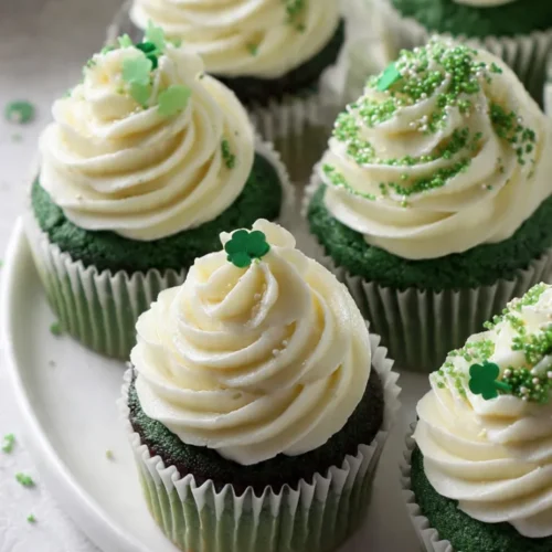 Green velvet cupcakes
