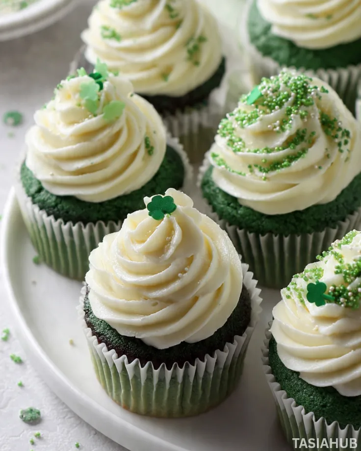 Green velvet cupcakes