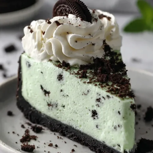 Mint Oreo cheesecake