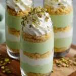 Pistachio pudding parfaits